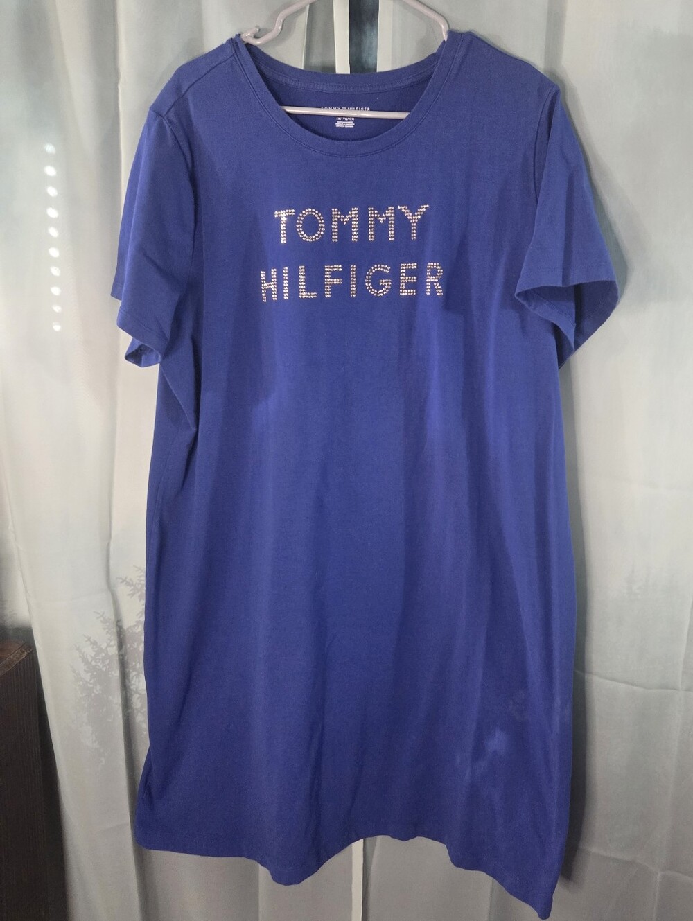 Tommy Hilfiger Royal Blue Short-Sleeve Logo Night Shirt